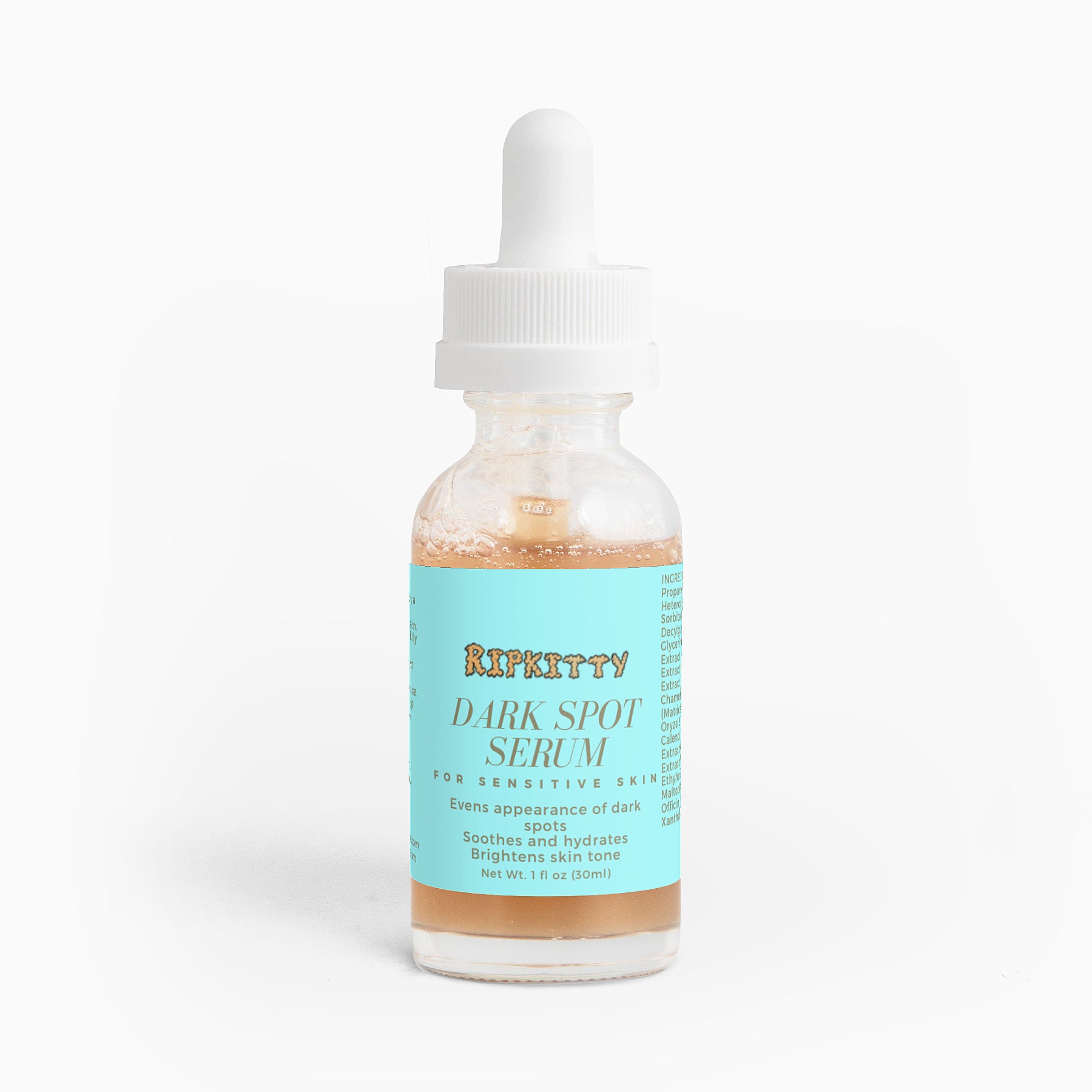 Rep Kitty Dark Spot Serum bottle on a white background