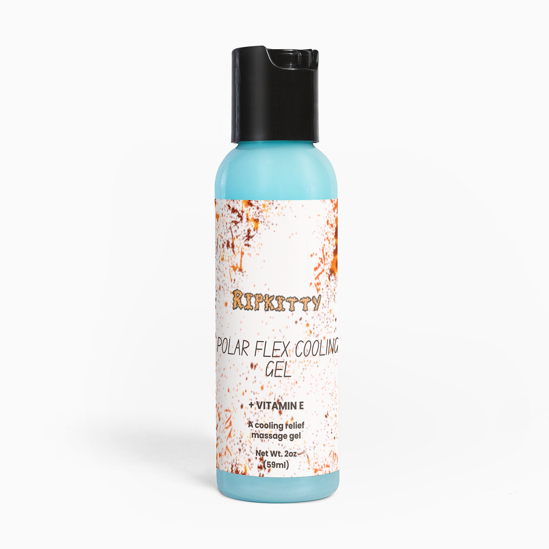Bottle of Ripkitty Polar Flex Cooling Gel on a white background