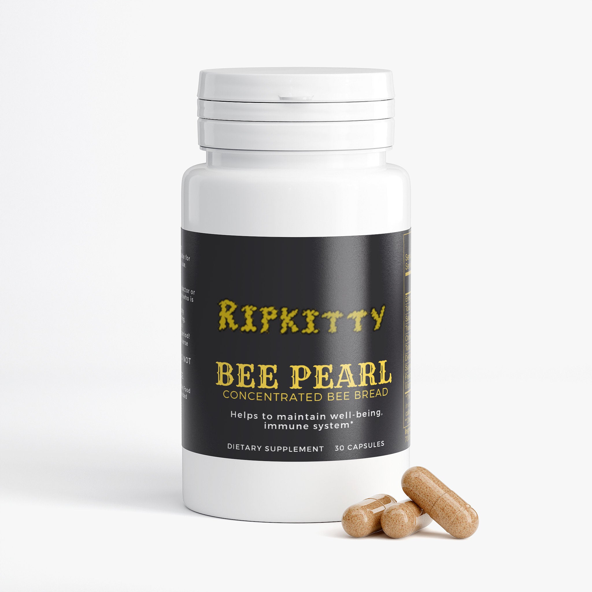 Ripkitty Hive Core: Concentrated Bee Pearl & Bee Bread (30 Capsules)