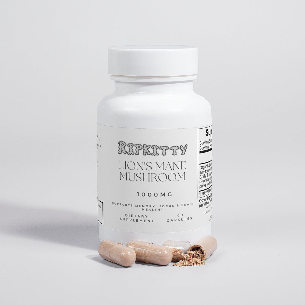 Ripkitty Quantum Mind: Organic Lion's Mane 1000mg (60 Capsules)