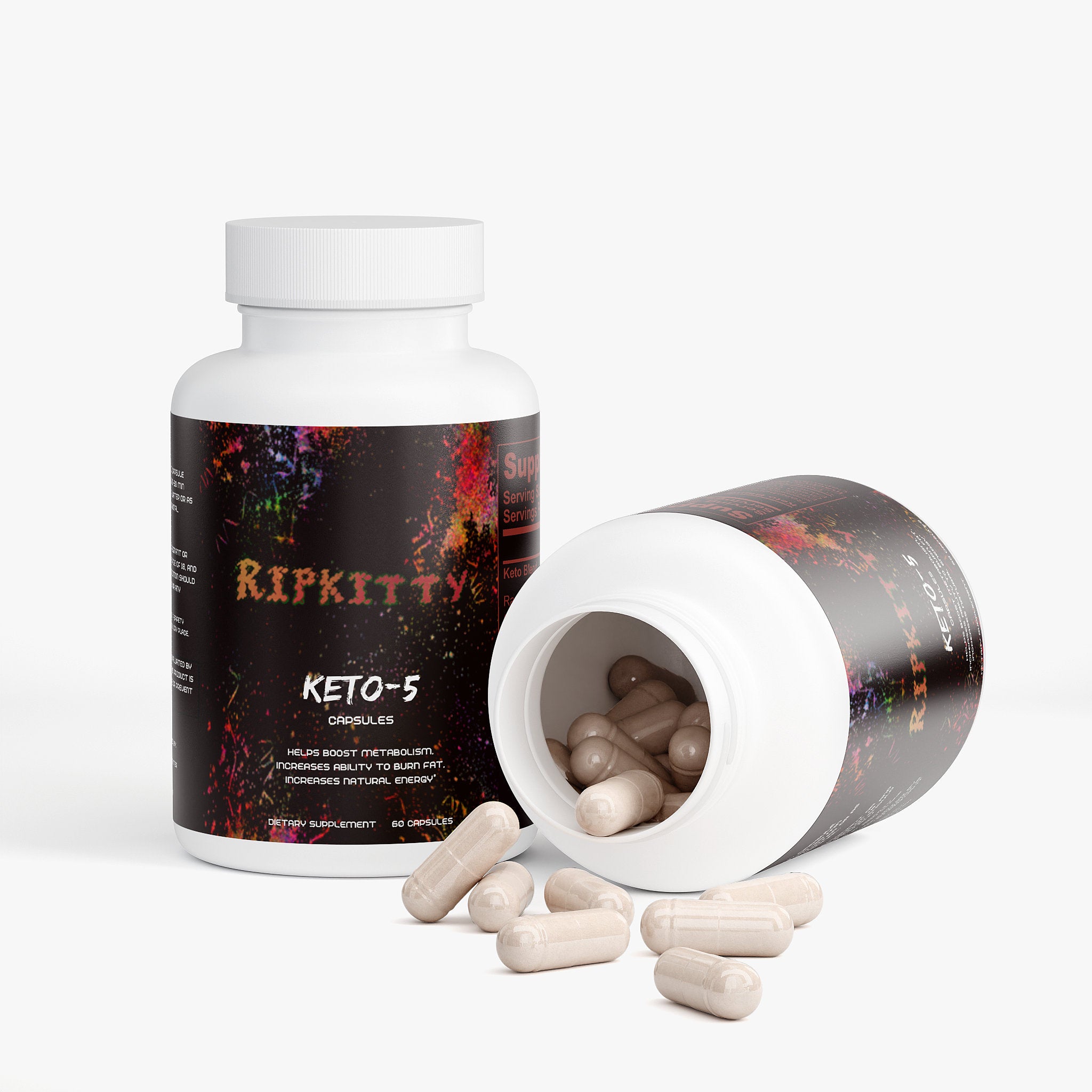 Ripkitty Laser Burn: Keto-5 Metabolic Catalyst (60 Capsules)