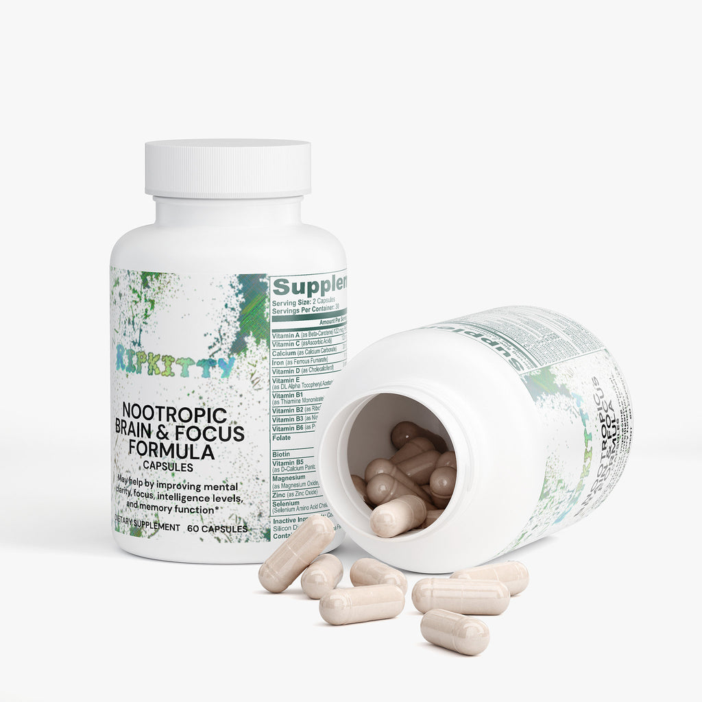 Ripkitty Synapse Surge: Nootropic Brain & Focus Formula (60 Capsules)