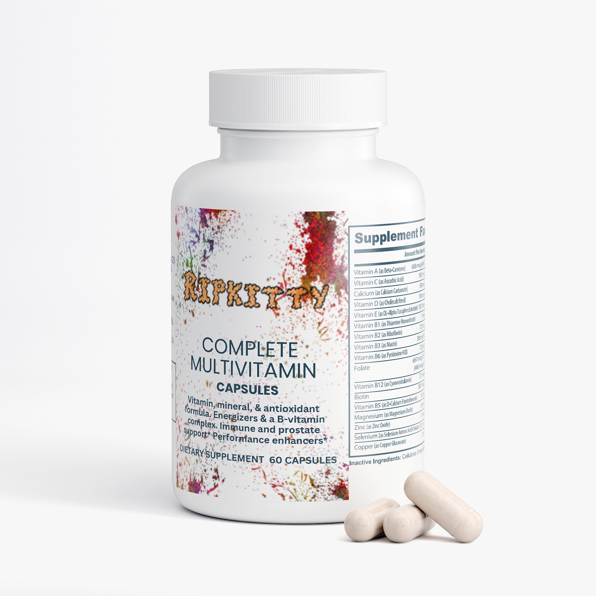 Ripkitty Full-Spectrum Wave: Premium Complete Multivitamin (60 Capsules)