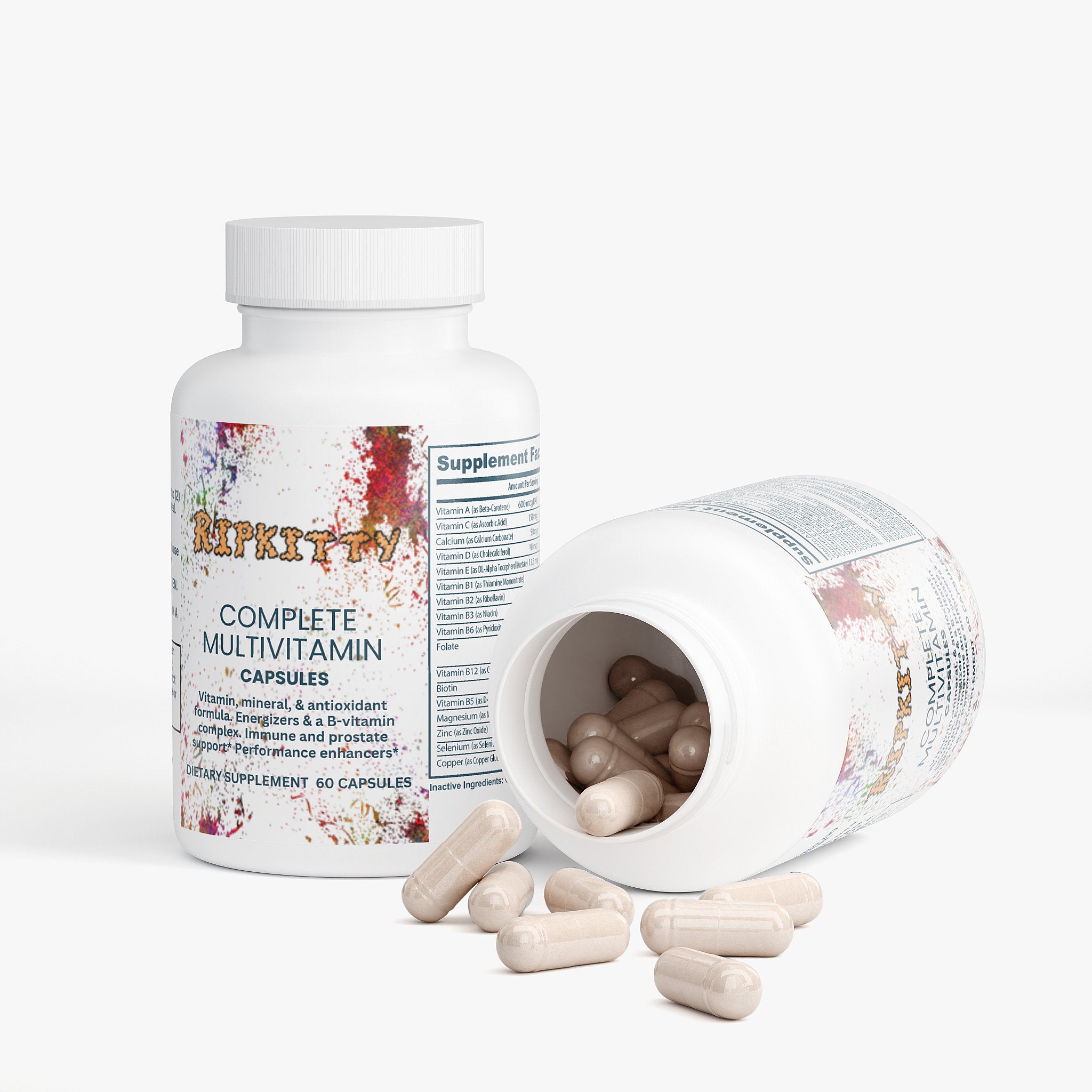 Ripkitty Full-Spectrum Wave: Premium Complete Multivitamin (60 Capsules)