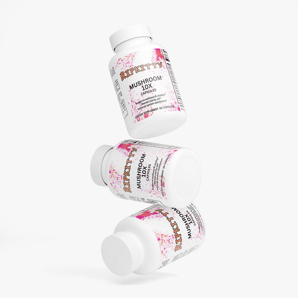 Ripkitty Mycelium Mastery: 10-Mushroom Ultra-Complex (60 Capsules)