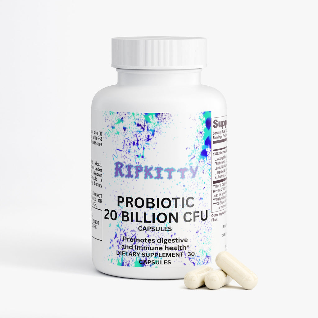 Ripkitty Bio-Matrix: 20 Billion CFU Probiotic (30 Capsules)