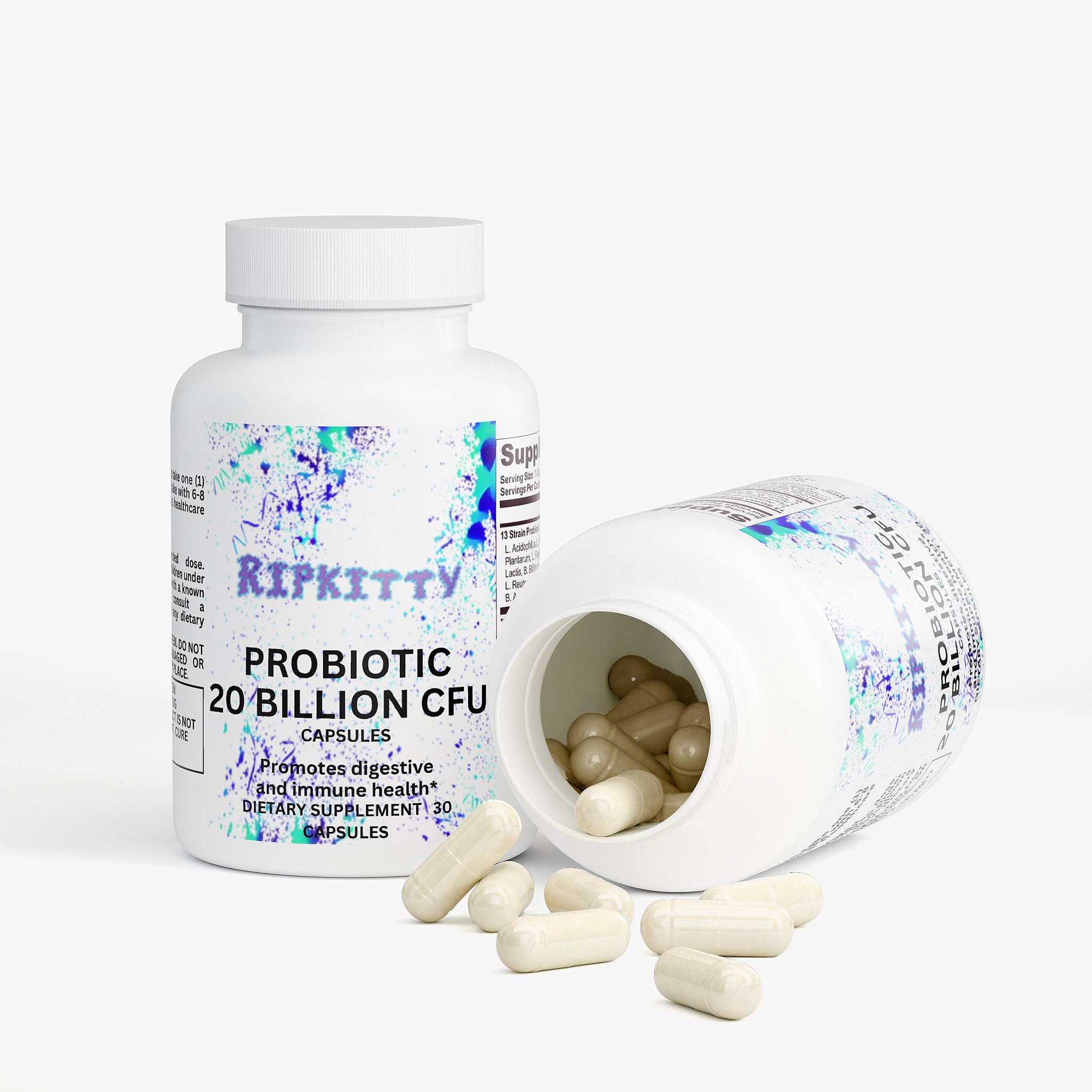 Ripkitty Bio-Matrix: 20 Billion CFU Probiotic (30 Capsules)