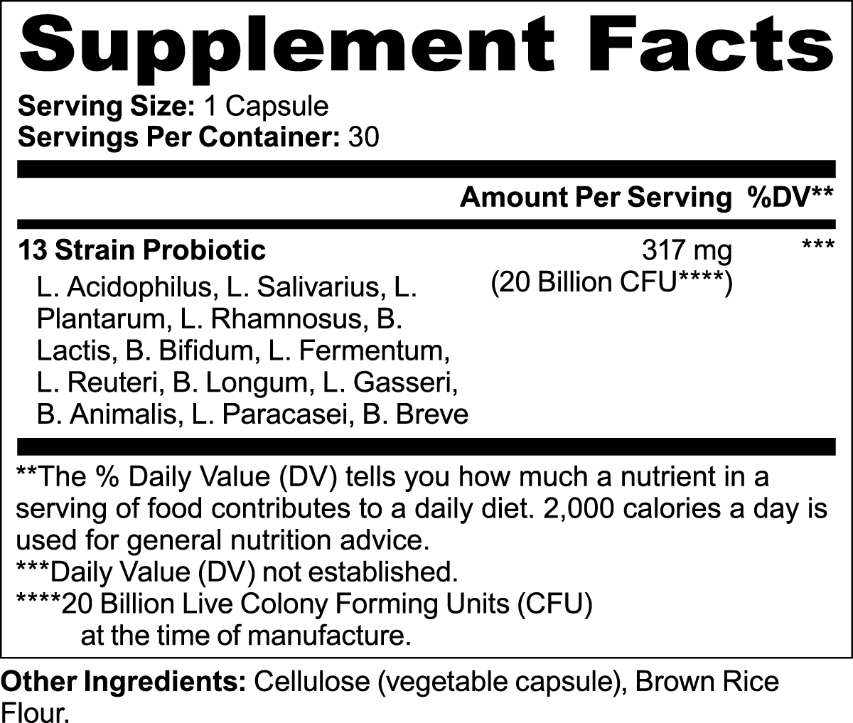 Ripkitty Bio-Matrix: 20 Billion CFU Probiotic (30 Capsules)